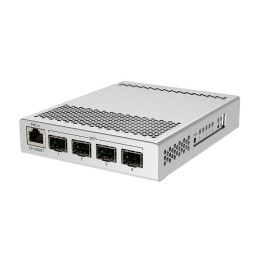 MikroTik CRS305-1G-4S+IN Managed Network Switch, 1x Gigabit Ethernet, 4x SFP+, PoE