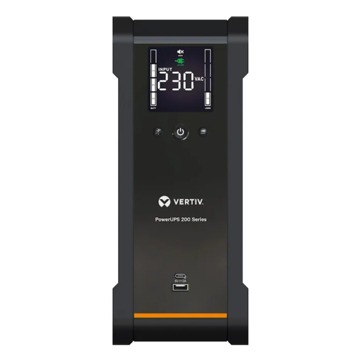 Vertiv PSA6-1000IT-SCH Line-Interactive UPS 1 kVA / 625 W, 4 Outlets, Black
