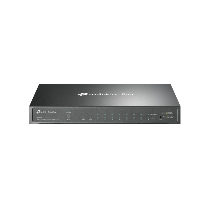 TP-Link SG2210P (TL-SG2210P) JetStream 8-Port Gigabit Smart PoE+ Switch with 2 SFP Slots
