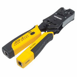 Intellinet 780124 Universal Modular Plug Crimping Tool and Cable Tester, 2-in-1