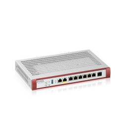 Firewall serie ZyXEL USG FLEX200 H con 1 porta PoE+ da 2,5 G e 6 porte da 1 G, pacchetto di sicurezza di 1 anno