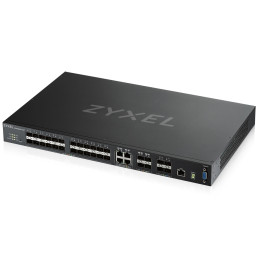 ZyXEL XGS4600-32F L3 Managed Switch, 24 Port Gigabit SFP, 4 Dual Personality and 4x 10G SFP+, Stackable, Dual PSU