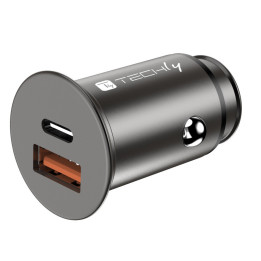 Techly IUSB2-CAR5-AC38W Car Charger USB-C & USB-A 38W/3A 5-12V
