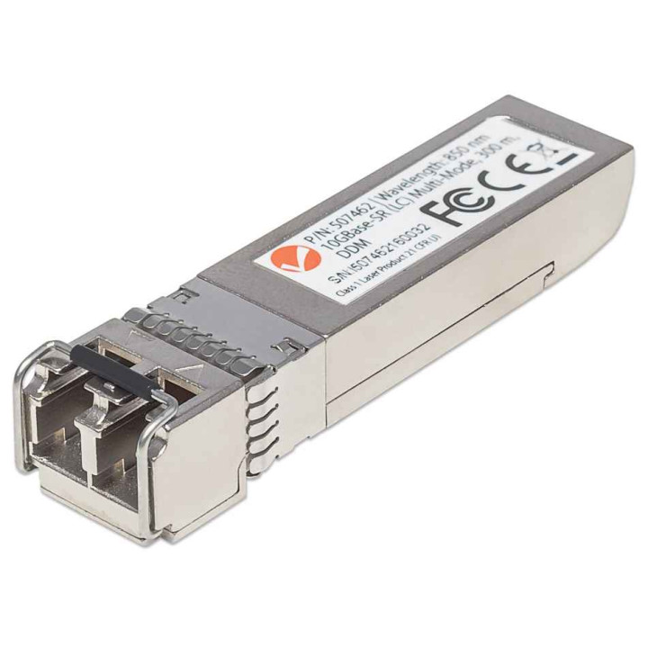 Intellinet 507462 SFP+ Transceiver 10GBase-SR LC Multi-Mode 300m MSA Compliant