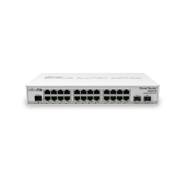 MikroTik CRS326-24G-2S+IN Managed Network Switch, 24x Gigabit Ethernet, 2x SFP+, PoE