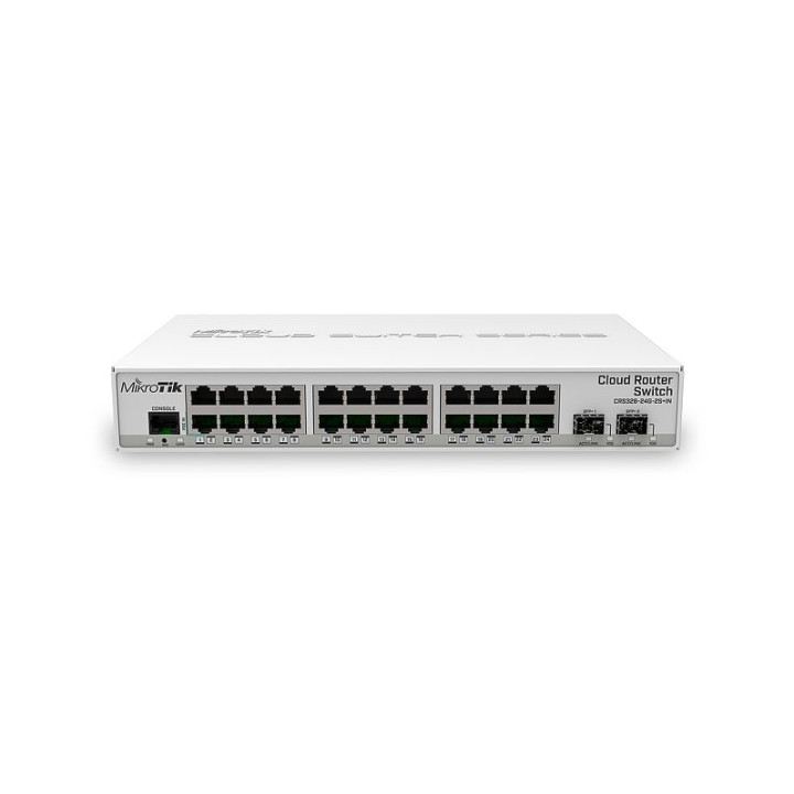 MikroTik CRS326-24G-2S+IN Managed Network Switch, 24x Gigabit Ethernet, 2x SFP+, PoE