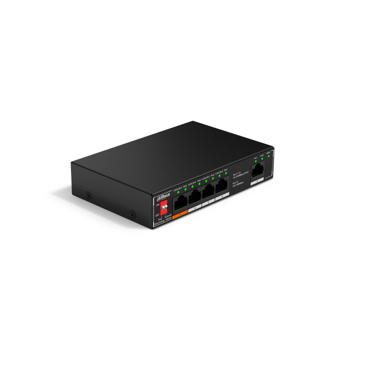 Dahua SF1005P 5-Port Unmanaged Desktop Switch with 4-Port PoE