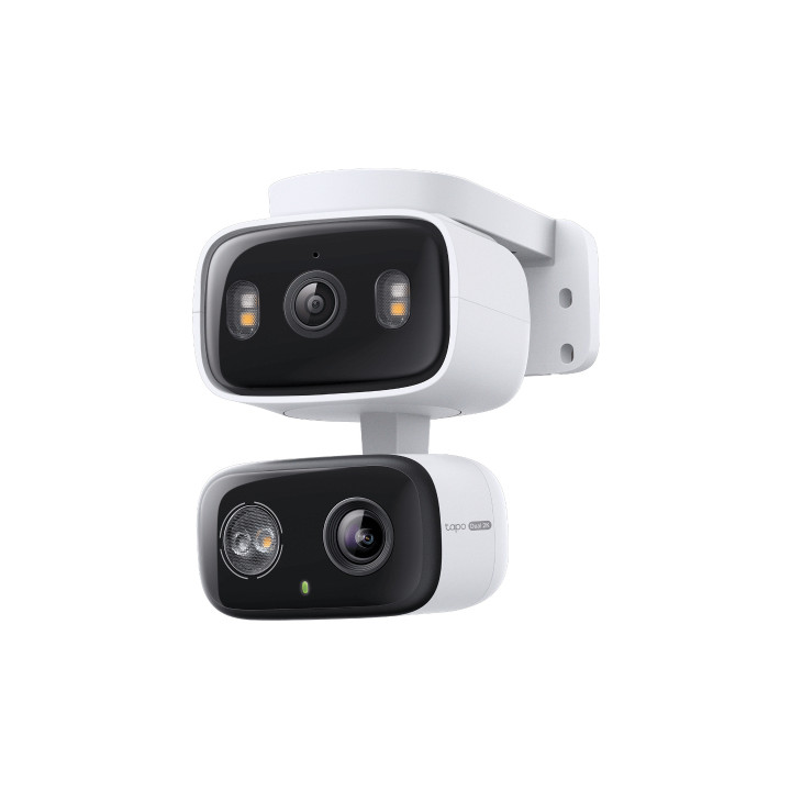 TP-Link Tapo C246D Caméra de sécurité panoramique/inclinaison à double objectif 3 MP, 2304 x 1296, vision nocturne, audio bidire
