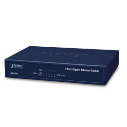 PLANET GSD-503 5-Port Gigabit Ethernet Switch (External Power) - Metal Case