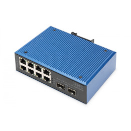 DIGITUS DN-651147 Industrial 8+2-Port Fast Ethernet PoE Switch