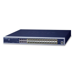 PLANET GS-5220-16S8CR L2+/L4 Managed Switch, 24-Port 100/1000X SFP with 8 Shared TP, Hardware Layer3 Routing, 48V Redundant Powe