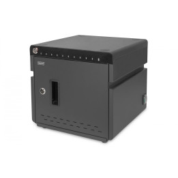 DIGITUS DN-45004 Charging Desktop Cabinet, 14" Display, USB-C, UV-C, 10 Charge Bases, Fan, 345x360x370 mm