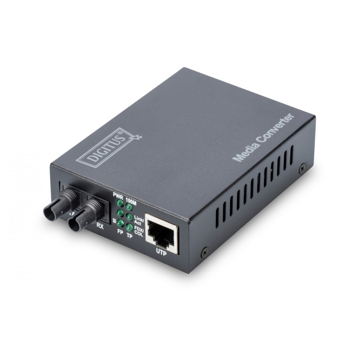 DIGITUS DN-82010-1 Fast Ethernet Media Converter, Multimode ST, 1310nm, 2km