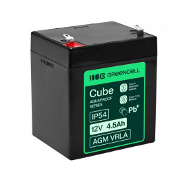 Green Cell AGM12V4-5AH-H AGM VRLA 12V 4.5Ah Maintenance-Free Battery