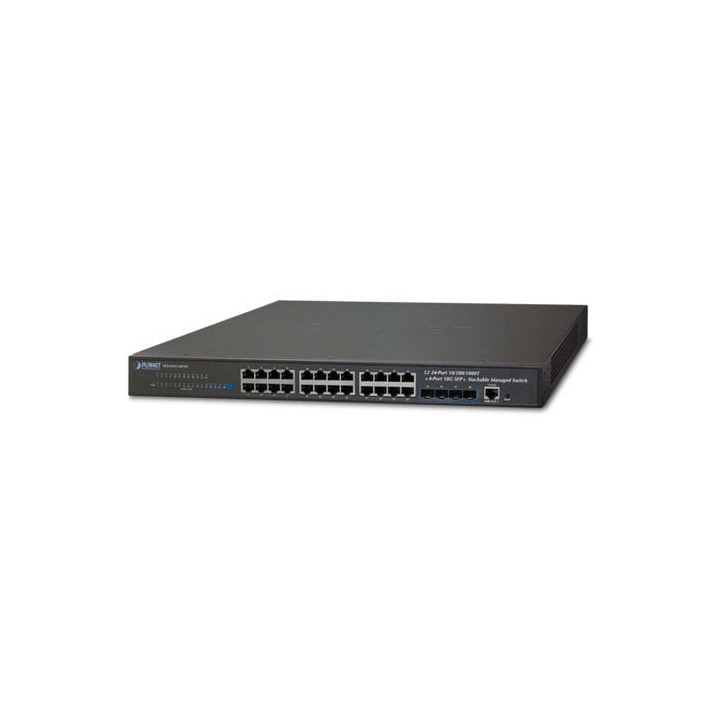 PLANET SGS-6341-24T4X Layer 3 24-Port 10/100/1000T + 4-Port 10G SFP+ Stackable Managed Gigabit Switch