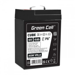 Green Cell AGM6V4AH-J 6V 4Ah AGM VRLA IP54 Maintenance-Free Battery