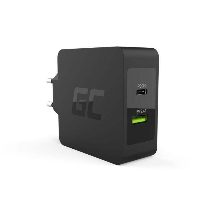 Green Cell CHAR10 USB-C 45W PD Charger with Cable and Extra USB Port