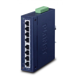 PLANET IGS-801T IP30 Slim Type 8-Port Industrial Gigabit Ethernet Switch (-40 to 75°C), UL Certified