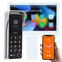 Genway F-S9V13A01-2W 2-Wire Video Intercom Kit with Handset and 7" Touch Monitor WiFi Tuya