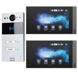 Akuvox R20BX2 IP Video Doorbell Kit with 2x S563W 8" Monitor