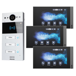 Akuvox R20BX3 IP Video Intercom Kit with 3x S563W 8" Monitors