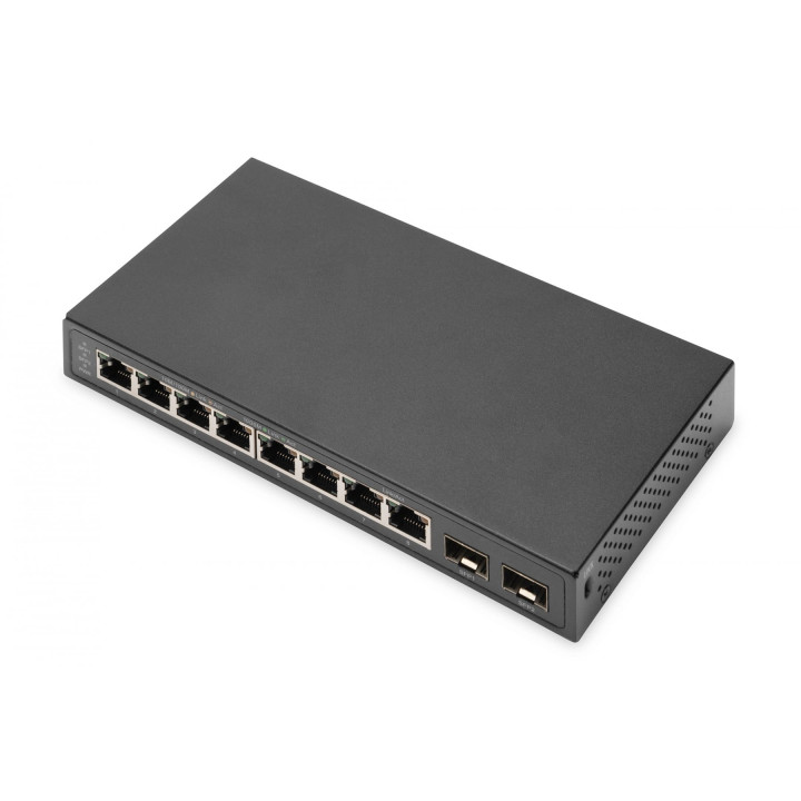 DIGITUS DN-80067 8-Port Gigabit Managed Switch with 2 SFP Uplink Ports