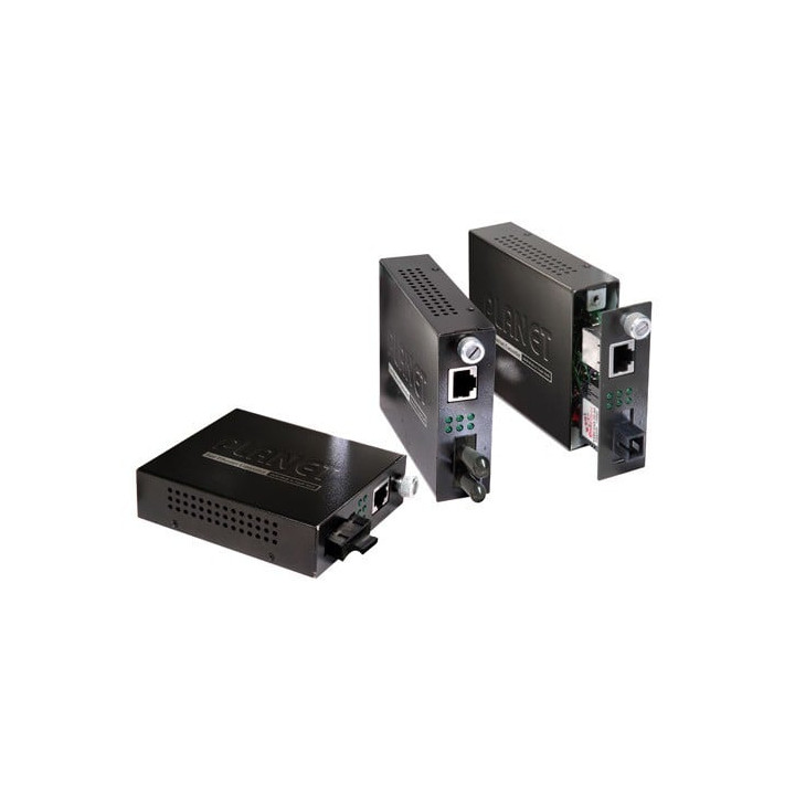 PLANET FST-802S15 10/100Base-TX to 100Base-FX (SC) Smart Media Converter - Single Mode 15km
