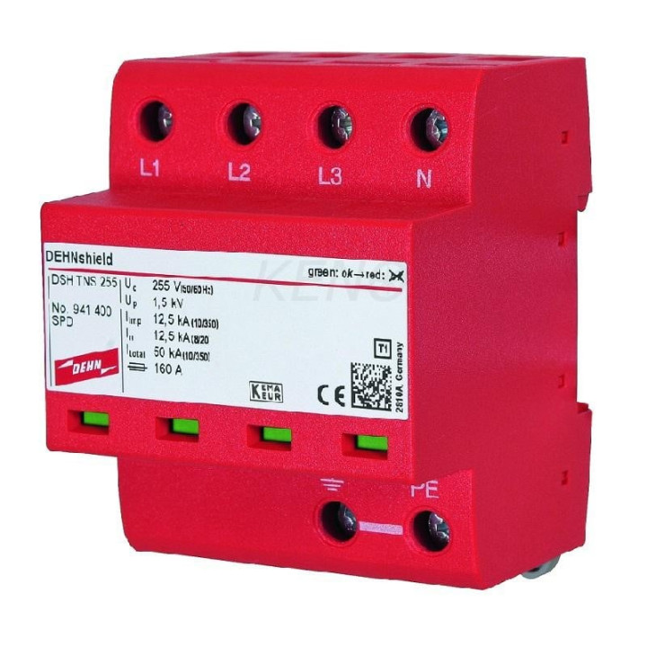 DEHNshield TNS 255 4P Type I+II AC Surge Arrester 941400