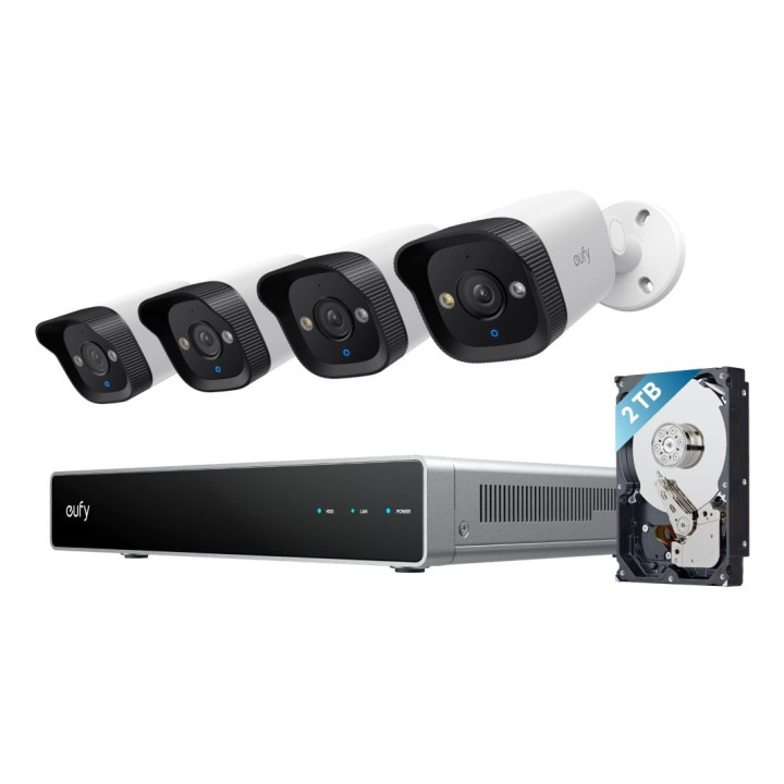 Eufy NVR Security System E40 (E8P00321) – 4K/8MP, Black/Gray/White