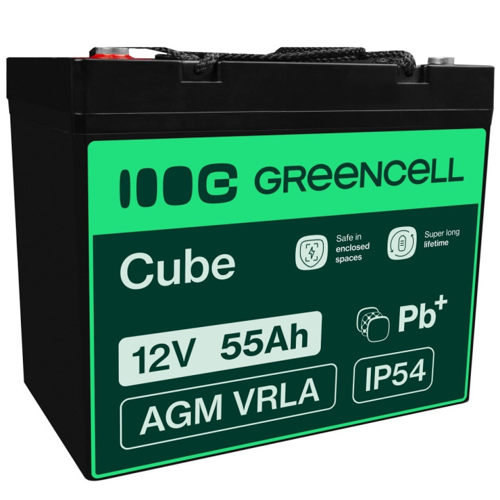 Green Cell AGM49 12V 55Ah VRLA Maintenance-Free Battery