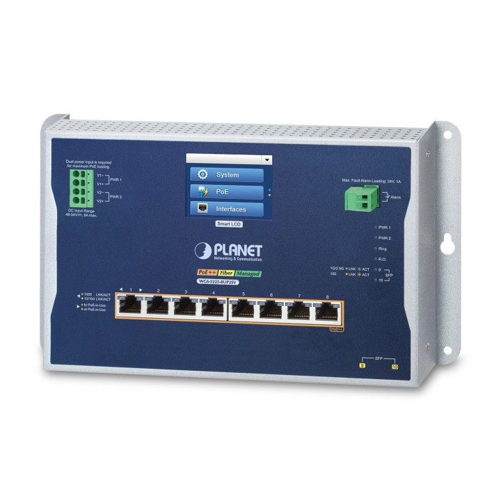 PLANET WGS-5225-8UP2SV управляемый PoE коммутатор 8 портов 2.5G