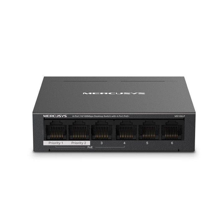 TP-Link MS106LP 6-Port 10/100 Mbps Desktop Switch with 4-Port PoE+
