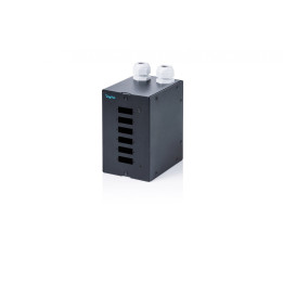 DIGITUS DN-96990 Fiber Optic DIN Rail Splitter, 6-Port, SC DX/LC Quad, Black