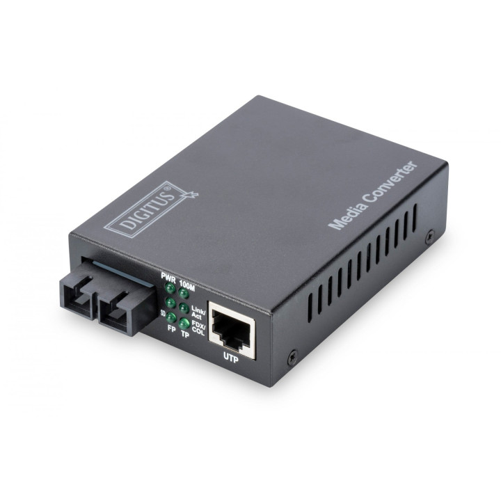 DIGITUS DN-82020-1 Fast Ethernet Media Converter, Multimode SC, 1310nm, 2km