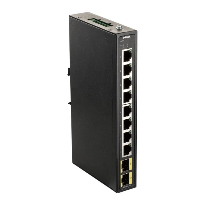 D-Link DIS-100G-10S Managed Gigabit Ethernet Switch, DIN Rail, 10-Port