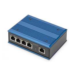 DIGITUS DN-651120 Industrial 4-Port Gigabit PoE Switch + 1 Uplink, DIN Rail, Extended Temp. Range