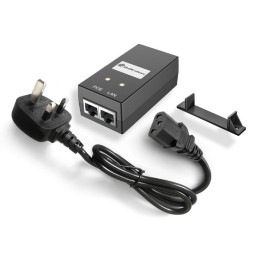 QuWireless P248U Smart Ceiling/Wall Light, Passive PoE 24V 0.8A, UK Cord, Black