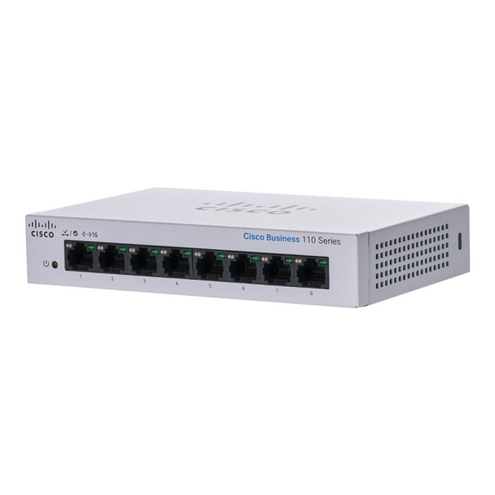 Cisco CBS110-8T-D-EU Unmanaged 8-Port Gigabit Ethernet Switch, Desktop