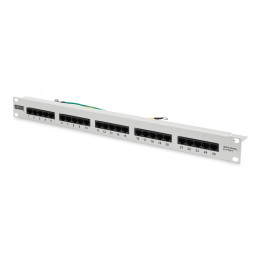 DIGITUS DN-91325-1 CAT 3 ISDN Patch Panel, Unshielded, 25-Port RJ45, 1U Rack Mount