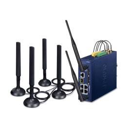 PLANET ICG-2515FW-NR Przemysłowa bezprzewodowa bramka komórkowa 5G NR z 1 portem 1000X SFP, Dual SIM, dwuzakresowym Wi-Fi