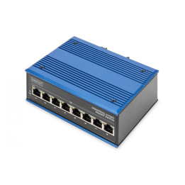 DIGITUS DN-651119 Industrial 8-Port Gigabit Switch DIN Rail, Extended Temperature Range