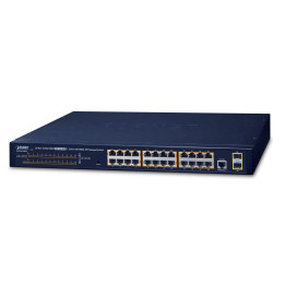 PLANET GS-4210-24P2S Managed PoE+ Gigabit Ethernet Switch, 24-Port + 2 SFP, 300W