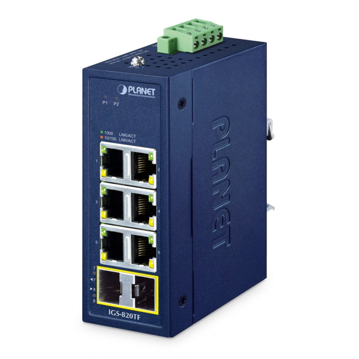 PLANET IGS-820TF 6-Port Unmanaged Gigabit Ethernet Switch, IP30