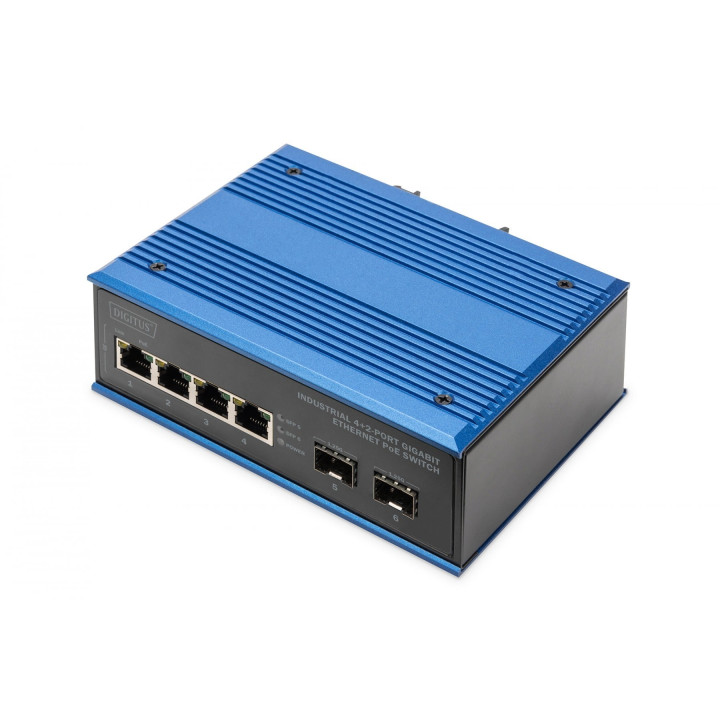 DIGITUS DN-651149 Industrial 4+2-Port Gigabit Ethernet PoE Switch