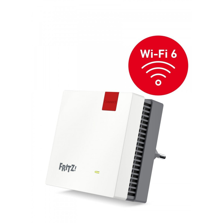 FRITZ! 20002973 FRITZ!Repeater 1200 AX Répéteur Wi-Fi 6 international, Gigabit Ethernet double bande