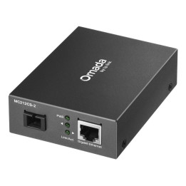 TP-Link MC212CS-2 Gigabit Ethernet Media Converter, RJ45 to SC Single-Mode Fiber, 2 km