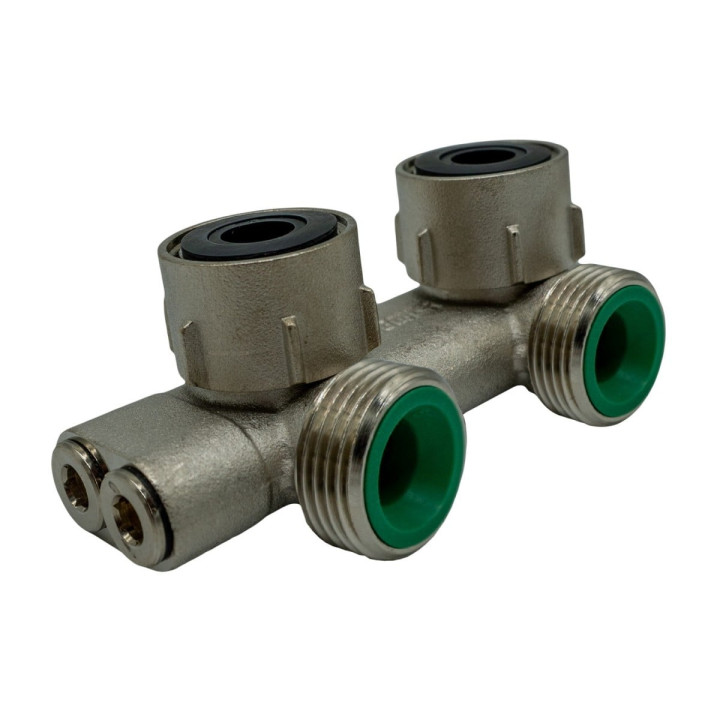 Flamco F10079 Connection System FI 20 Angled Cross 3/4" Valve Block MEIBES