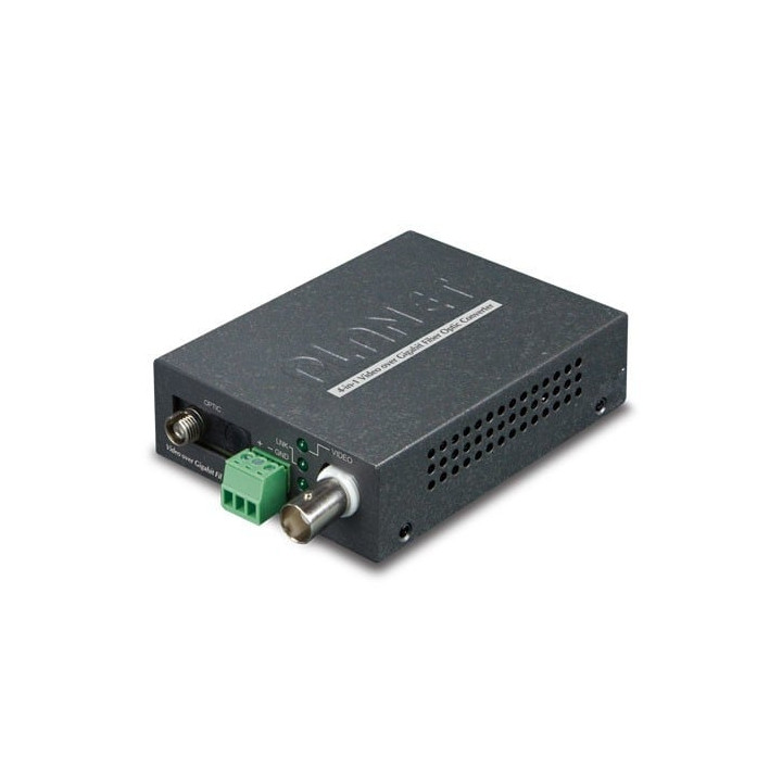 PLANET VF-102G-KIT 1-Channel Gigabit Fiber Optic Media Converter (20 km) – Pair (Tx & Rx)
