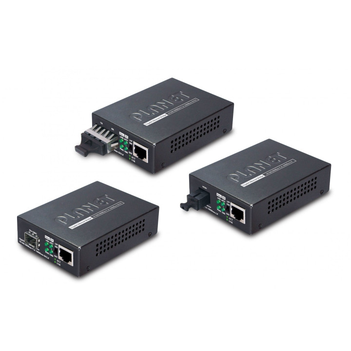 PLANET GT-806A40 Gigabit Ethernet Fiber Optic Converter, Multi-mode, Black
