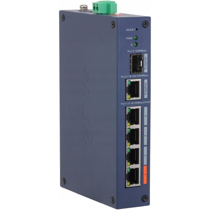 Dahua CHS4106-4ET-60 PoE коммутатор 6 портов 60W